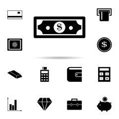 dollar bill icon. Universal set of banking for website design and development, app development