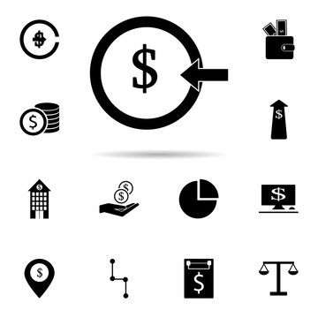 money input icon. Universal set of banking for website design and development, app development
