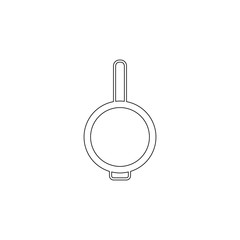 frying pan icon. Element of camping for mobile concept and web apps icon. Outline, thin line icon for website design and development, app development