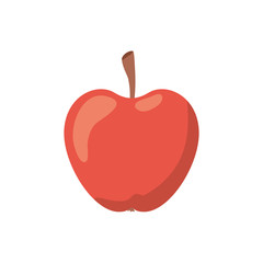apple fruit of color red isolated icon