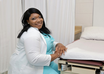 Healthcare professional, female African American nurse