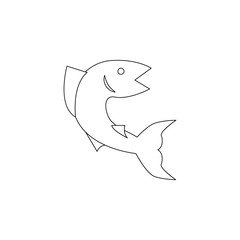River fish icon. Element of camping for mobile concept and web apps icon. Outline, thin line icon for website design and development, app development