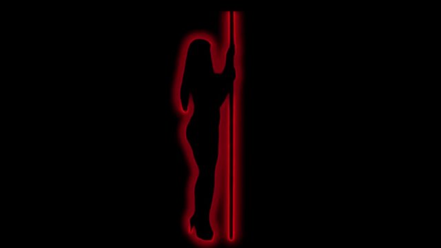 Girl red glowing silGirl red glowing silhouette dance on white background. Full HD footage of silhouette dancer isolated on black background houette dance on white background