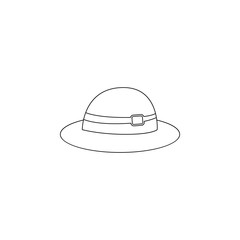 Beach hat flat icon. Element of summer for mobile concept and web apps icon. Outline, thin line icon for website design and development, app development