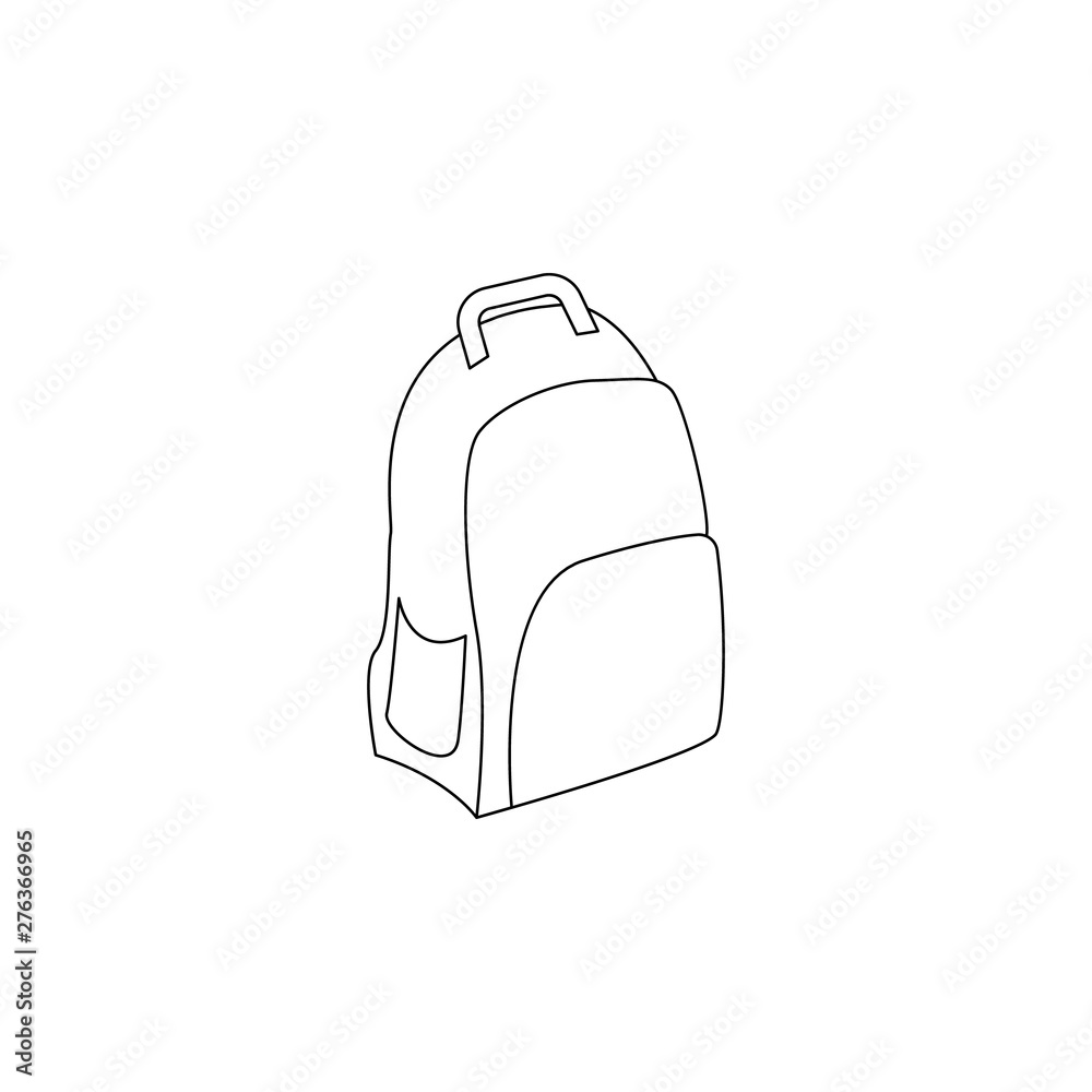 Poster backpack flat icon. element of summer for mobile concept and web apps icon. outline, thin line icon 