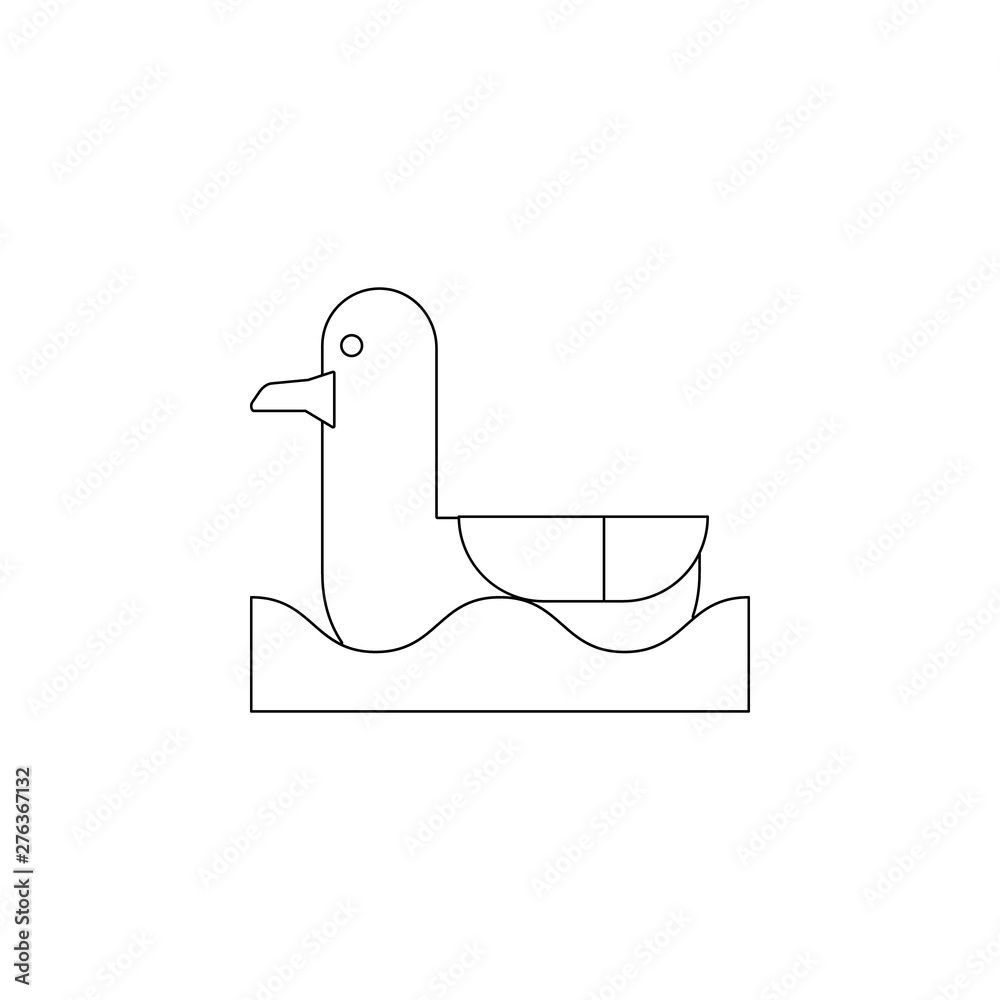 Aufkleber gull flat icon. element of summer for mobile concept and web apps icon. outline, thin line icon for 
