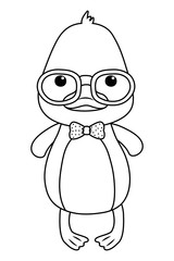 Duck cartoon design vector illustrator