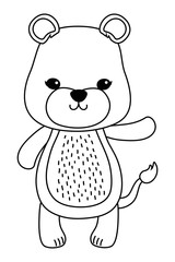 Lioness cartoon design vector illustrator