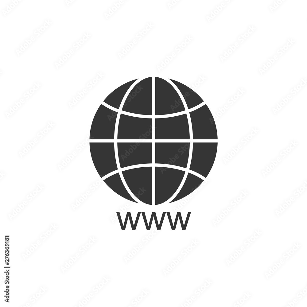 Poster go to website icon symbol template black color editable. simple logo vector illustration for graphic
