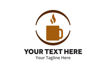 unique coffee simple logo creative design in flat style with color . coffee logo creative design for identity and business