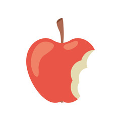 apple fruit of color red isolated icon
