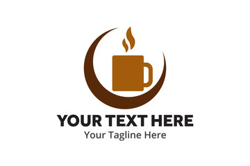 unique coffee simple logo creative design in flat style with color . coffee logo creative design for identity and business