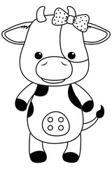Cow cartoon design vector illustrator