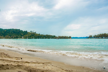 Peaceful bluewater beach in Langkawi Island