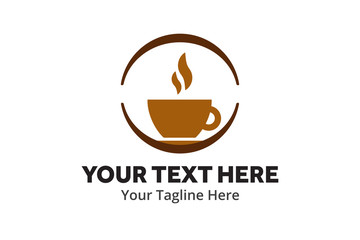 unique coffee simple logo creative design in flat style with color . coffee logo creative design for identity and business