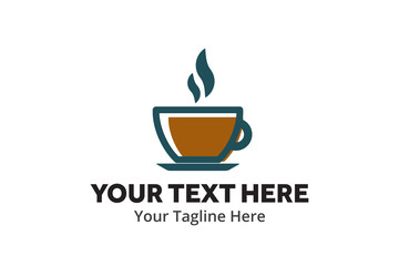 unique coffee simple logo creative design in flat style with color . coffee logo creative design for identity and business