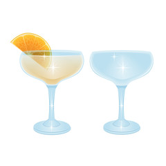 alcoholic cocktail beverage vector set collection on white background
