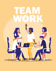 business people teamwork in the workplace