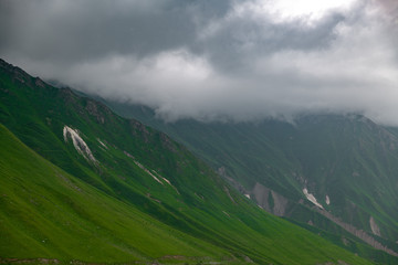Fototapeta premium beautiful panoramas of the mountains against the sky and clouds