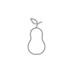 Pear colored icon. Element of fruit for mobile concept and web apps icon. Outline, thin line icon for website design and development, app development