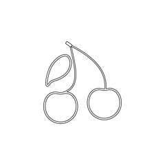 Cherry colored icon. Element of fruit for mobile concept and web apps icon. Outline, thin line icon for website design and development, app development