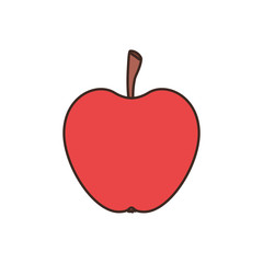 apple fruit of color red isolated icon
