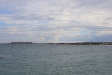 clouds over the sea