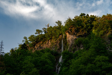 beautiful panoramas of the mountains against the sky and clouds