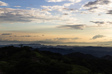 Obraz premium Sunset Mountain view ,Guanacaste, Costa Rica.