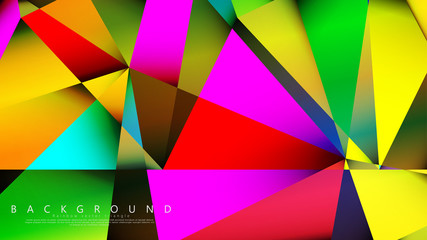 Light Multicolor Rainbow vector background mosaic triangle. Geometric illustration style with gradients and transparency. Triangle pattern design
