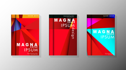 Geometric illustration style with gradients and transparency. book cover design