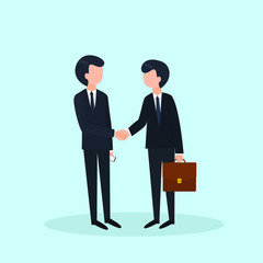 Business partners handshaking. Businessmen shaking hands. Meeting of two businessmen, a business meeting