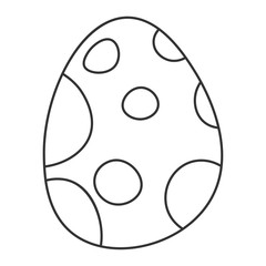 Spotted dinosaur egg contour. Cartoon nature