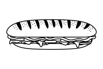 Isolated sandwich design vector illustrator