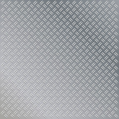 Anti slip gray metal plate with diamond patter