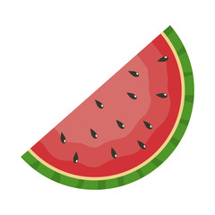 Isolated slice of watermelon design