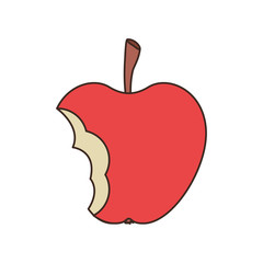 apple fruit of color red isolated icon