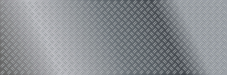 Anti slip gray metal plate with diamond patter