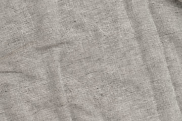 Fototapeta na wymiar Pure linen texture. Wrinkled linen fabric background. 