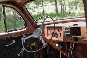 rusting away in the middle of nowhere