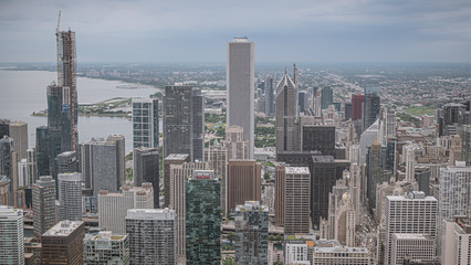 Fototapeta na wymiar The Skyscrapers of Chicago - aerial view - travel photography