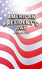 Decorate poster for American national holiday President's day.