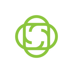 Line art Flower logo design vector