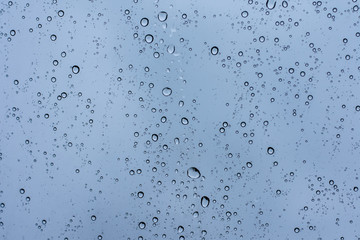 water drops on glass
