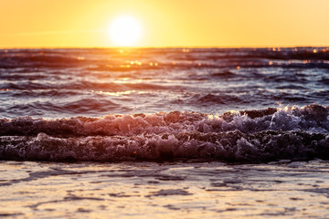 Beautiful nature landscape. Sunset sea beach. Great travel view. Luxury holiday resort. Amazing nature paradise. Impressive summer panorama.