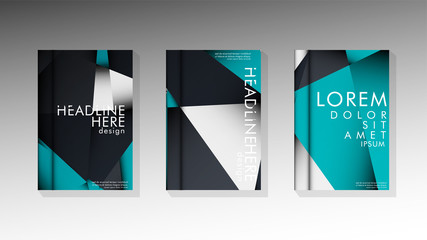 Gradient minimal geometric pattern. background design of the triangle cover