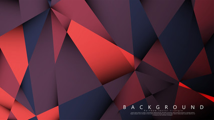 Fototapeta na wymiar Vector triangle background with a combination of dark red. Geometric illustration style with gradients and transparency.