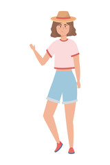 Avatar woman with hat design