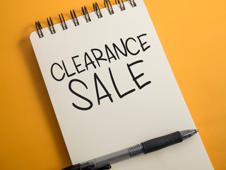 Clearance Sale, Motivational Marketing Business Words Quotes Concept