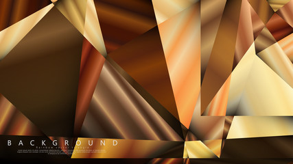 Obraz premium Abstract geometric background. vector gradient golden triangle